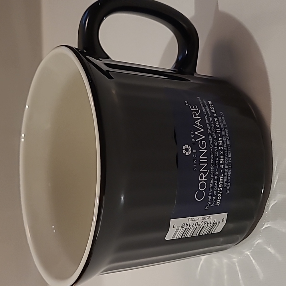 Corningware colours stoneware 20oz-591ml meal cup black